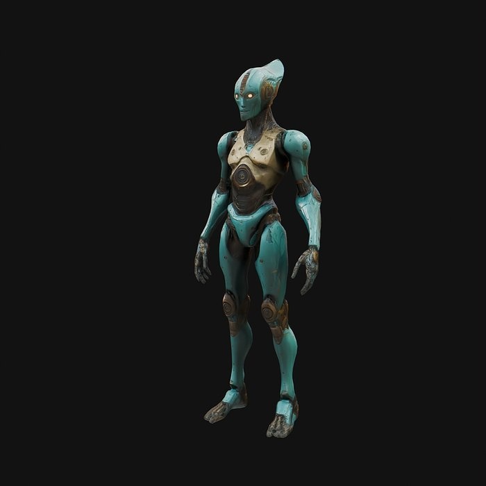 Sci Fi Robot Female Rigged