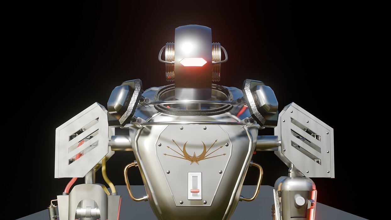 Dieselpunk Security Robot
