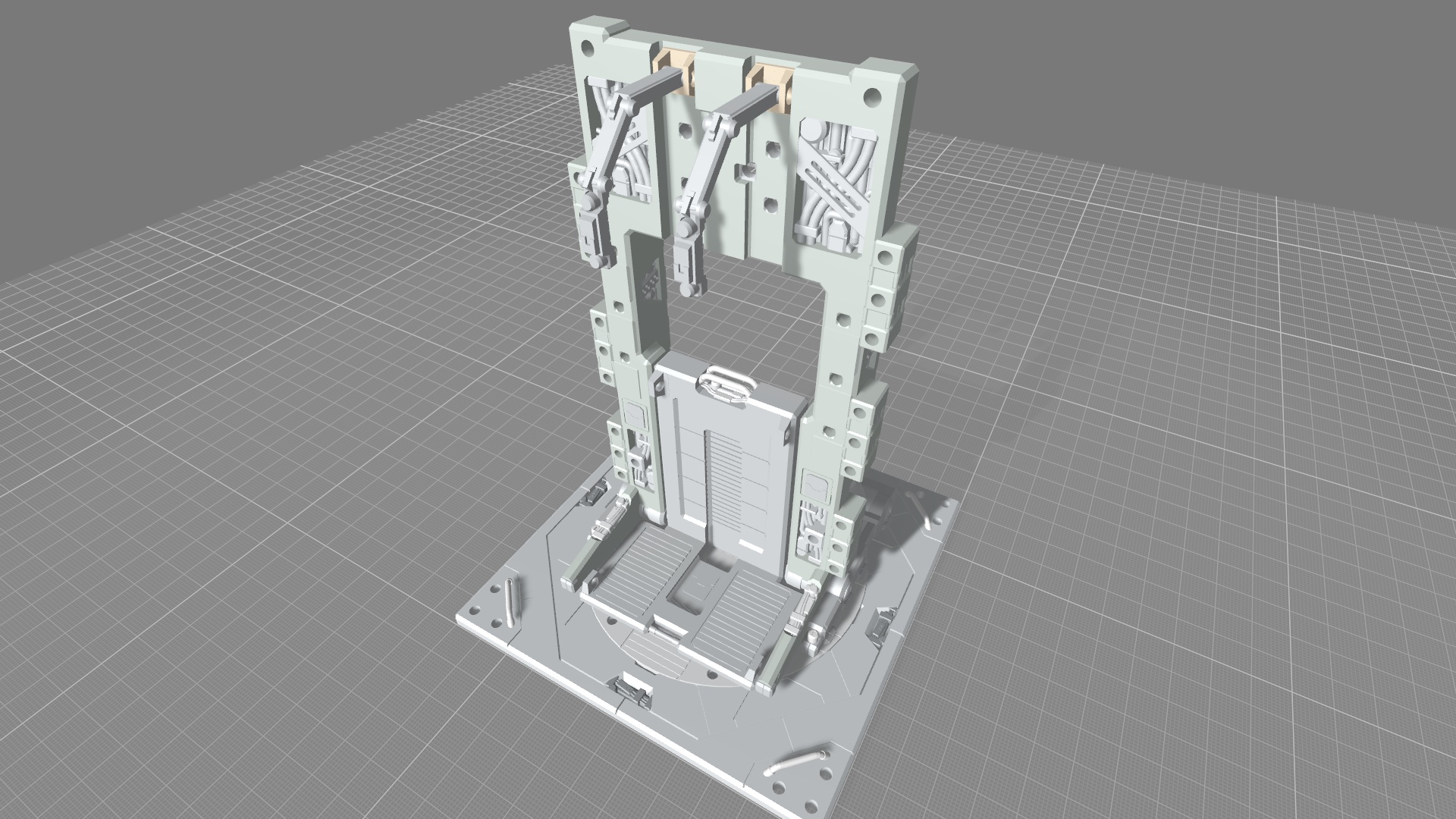 MHB08FMF-FULL MECHANIC DETAIL MECH HANGAR FIXTURE DISPLAY 3D PRINT MODEL