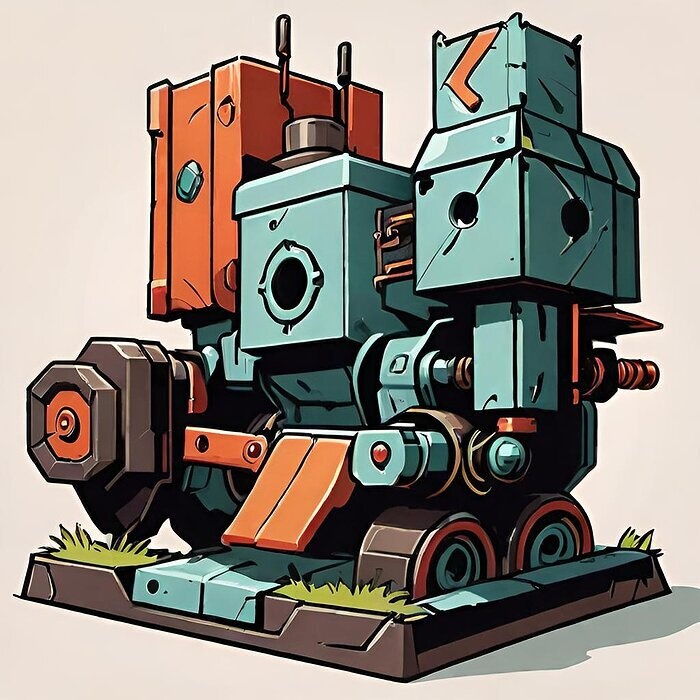 Retro Robot Design