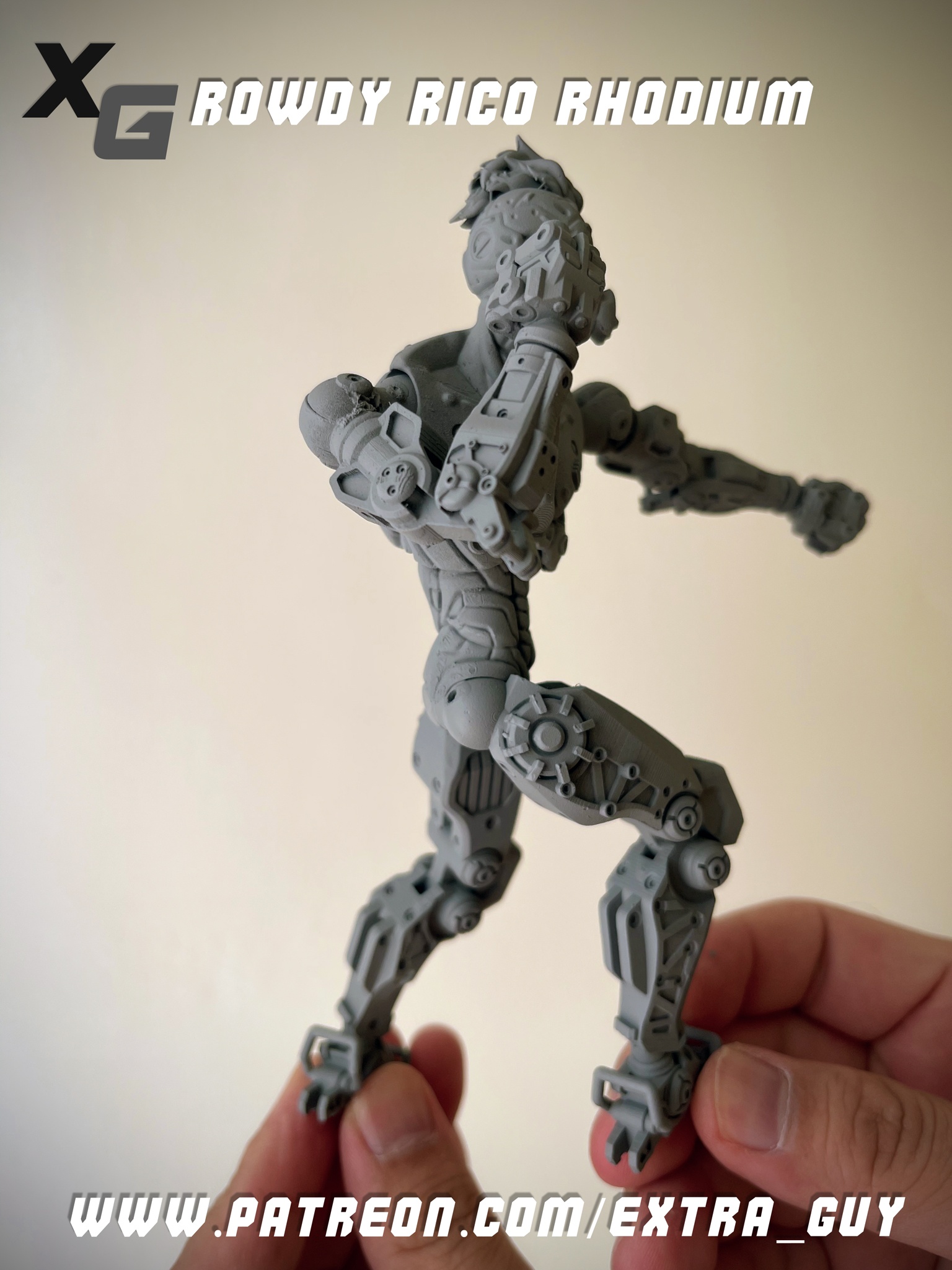 ROWDY RICO RHODIUM 3D PRINT OVER 100MM