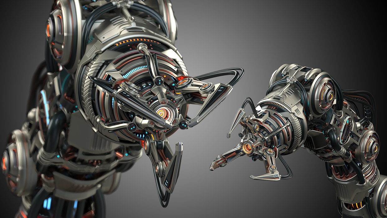 Sci-Fi Robotic Arm Advanced - Rigged and Animated