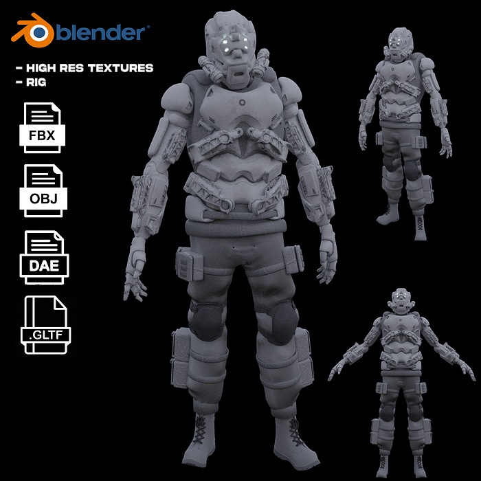 Scifi robot space guard