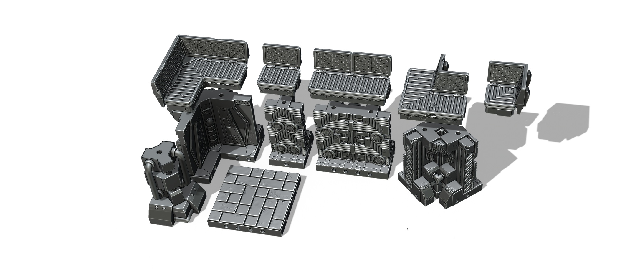 BASE PIECES 3D PRINT MODEL