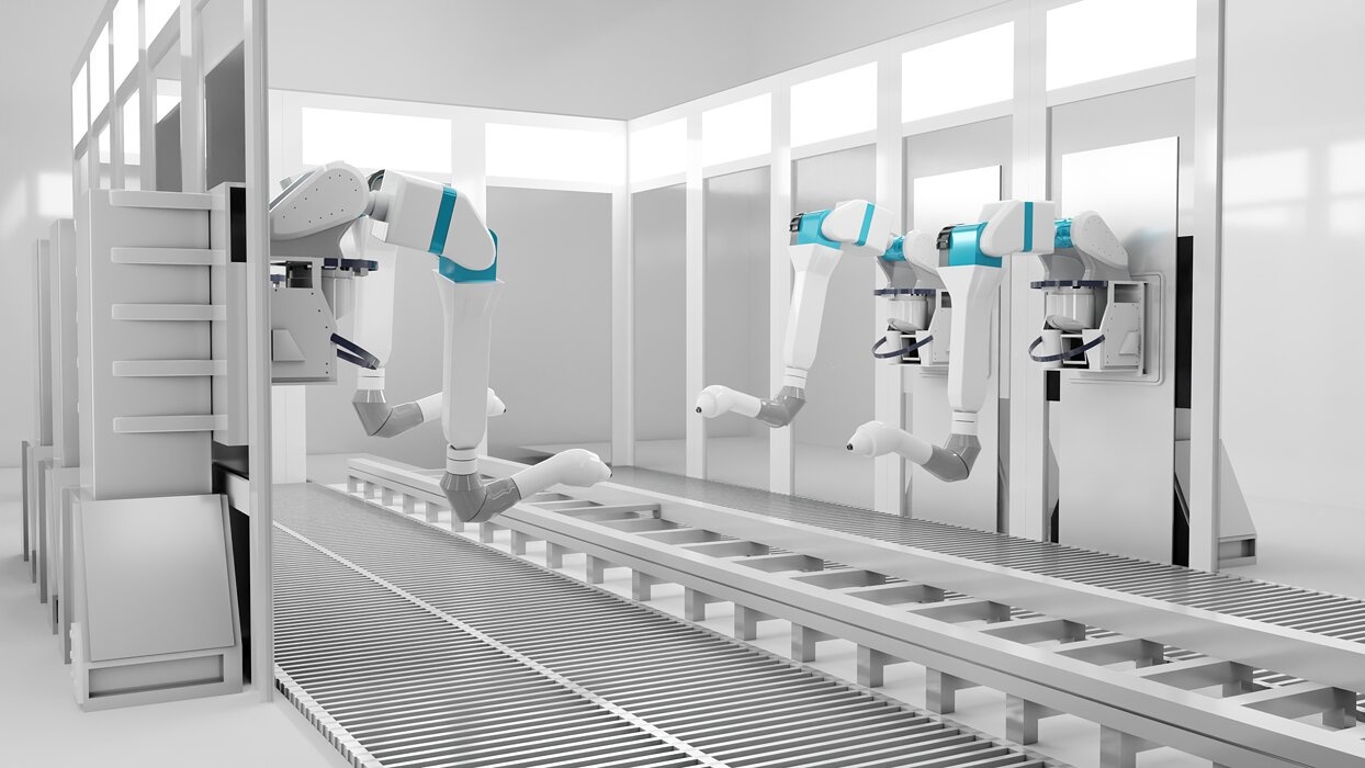 Robotic Arms Paint Booth