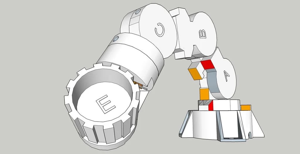 Teach-In device for 6DOF robot arm