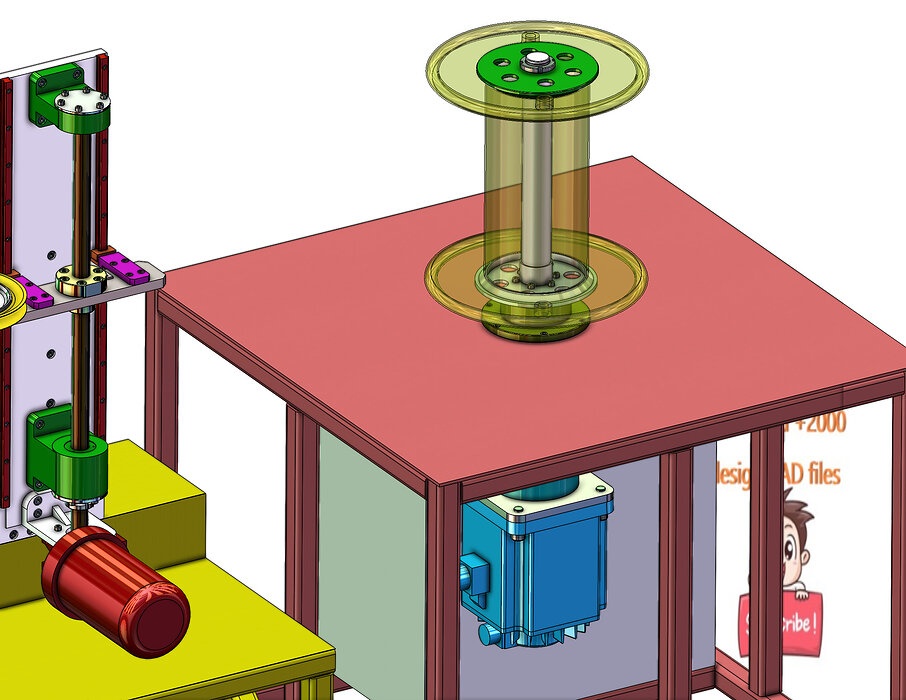 industrial 3D model Winding machine