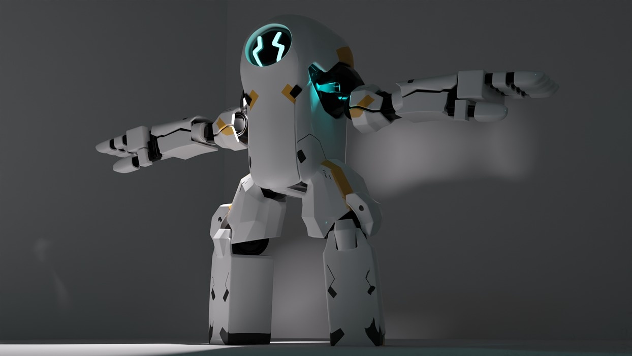 White Big Robot 2D Design by Unknown artist