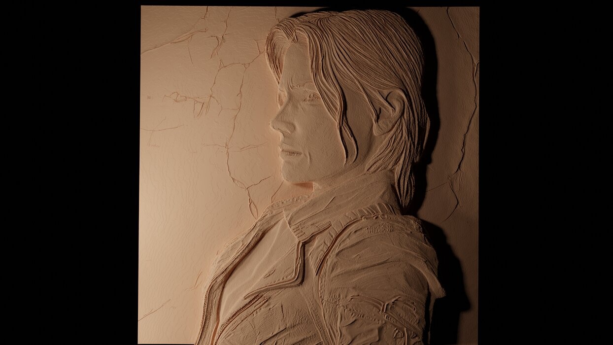 Sarah Connor Terminator CNC 3d Print High Relief Sand Casting