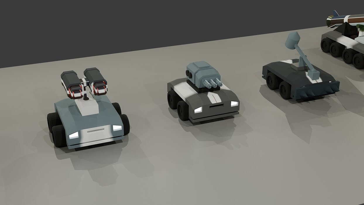 low poly tanks