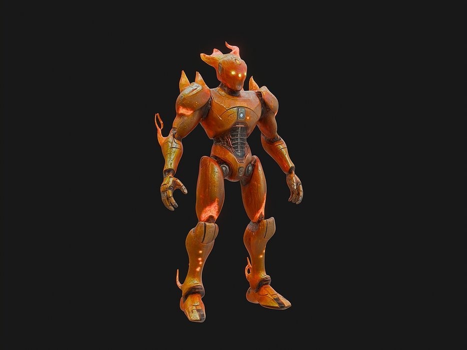 Robot Elemental Fire