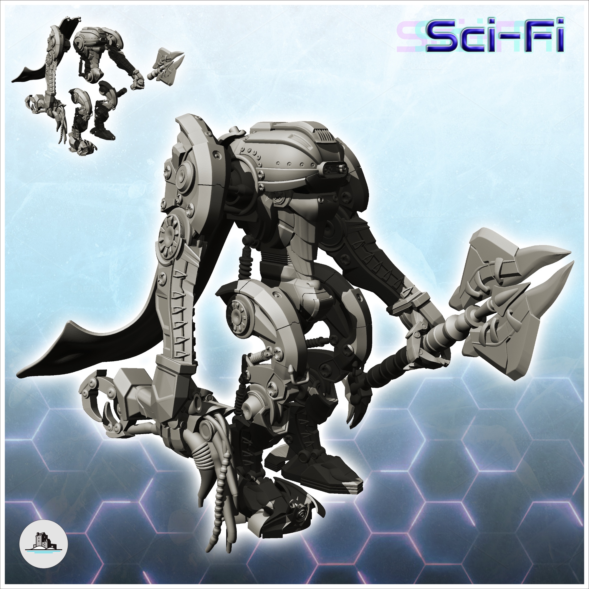 OARIN COMBAT ROBOT (30) - FUTURE SCI-FI SF POST APOCALYPTIC TABLETOP SCIFI WARGAMING PLANETARY EXPLORATION RPG