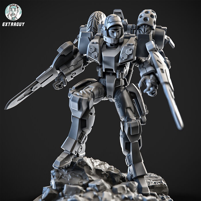 Blade Hurricane Mech 100mm and 32mm approximate Height