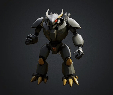DIB DINO MONSTER BOT STL OBJ GLB FOR 3D PRINTER
