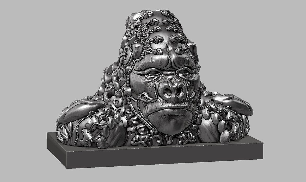 Robotic Gorilla head 