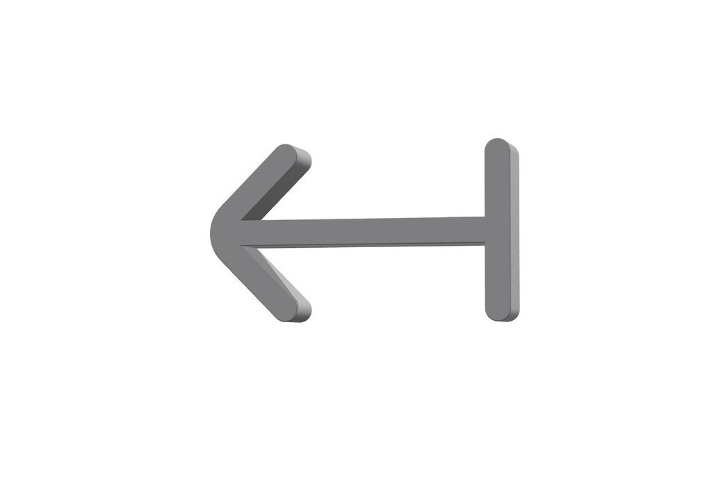 3d arrow from left