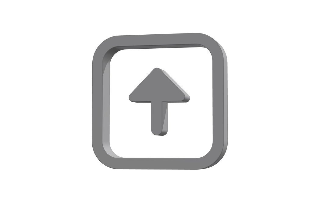 3d arrow alt square up