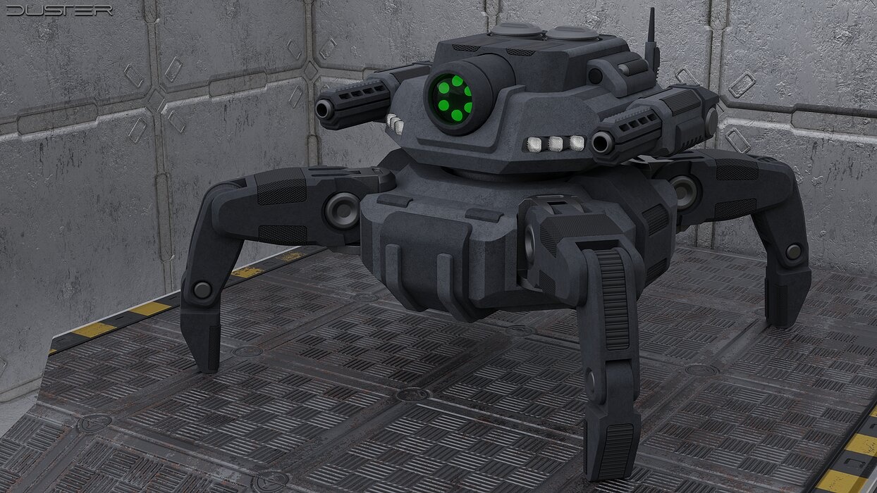 Sci-Fi Mech - Rigged