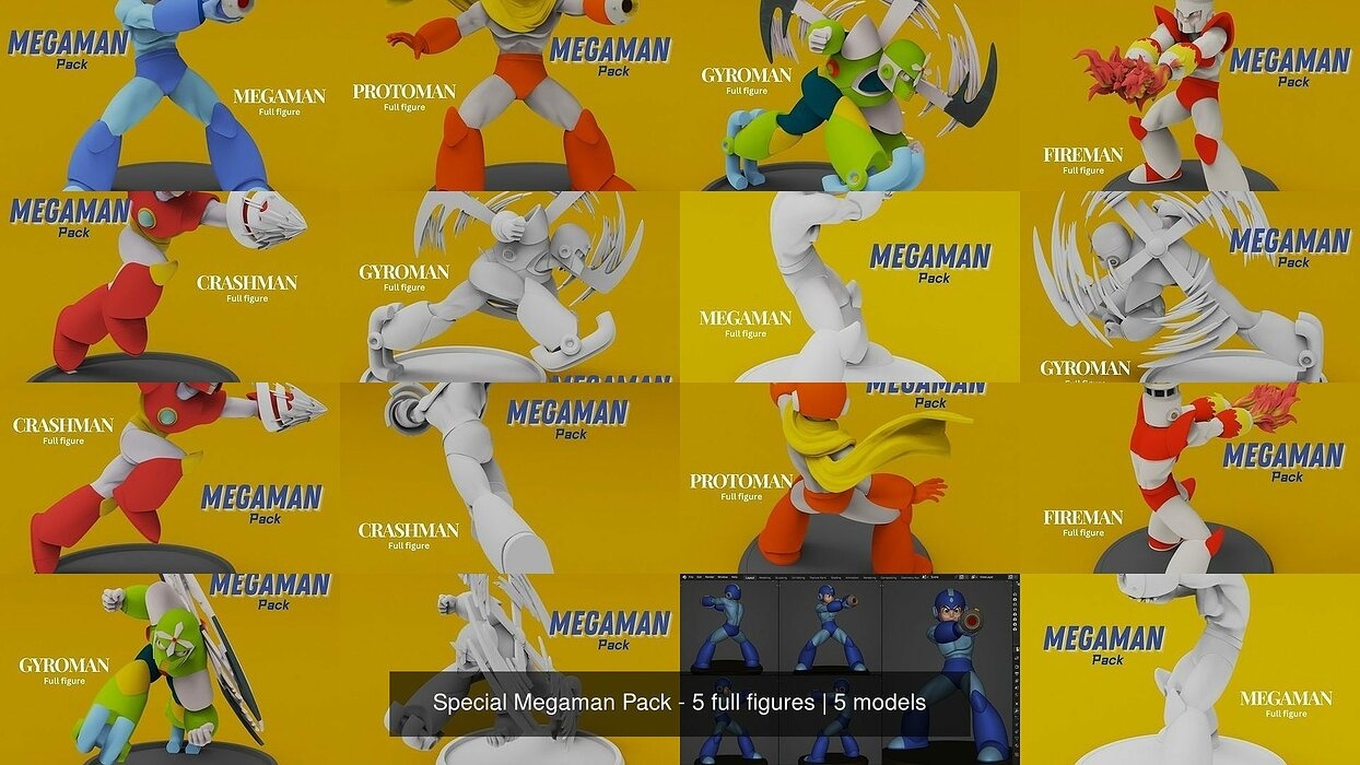 Special Megaman Pack - 5 full figures