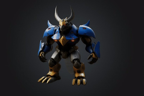 DIB DINO MONSTER BOT STL OBJ GLB FOR 3D PRINTER