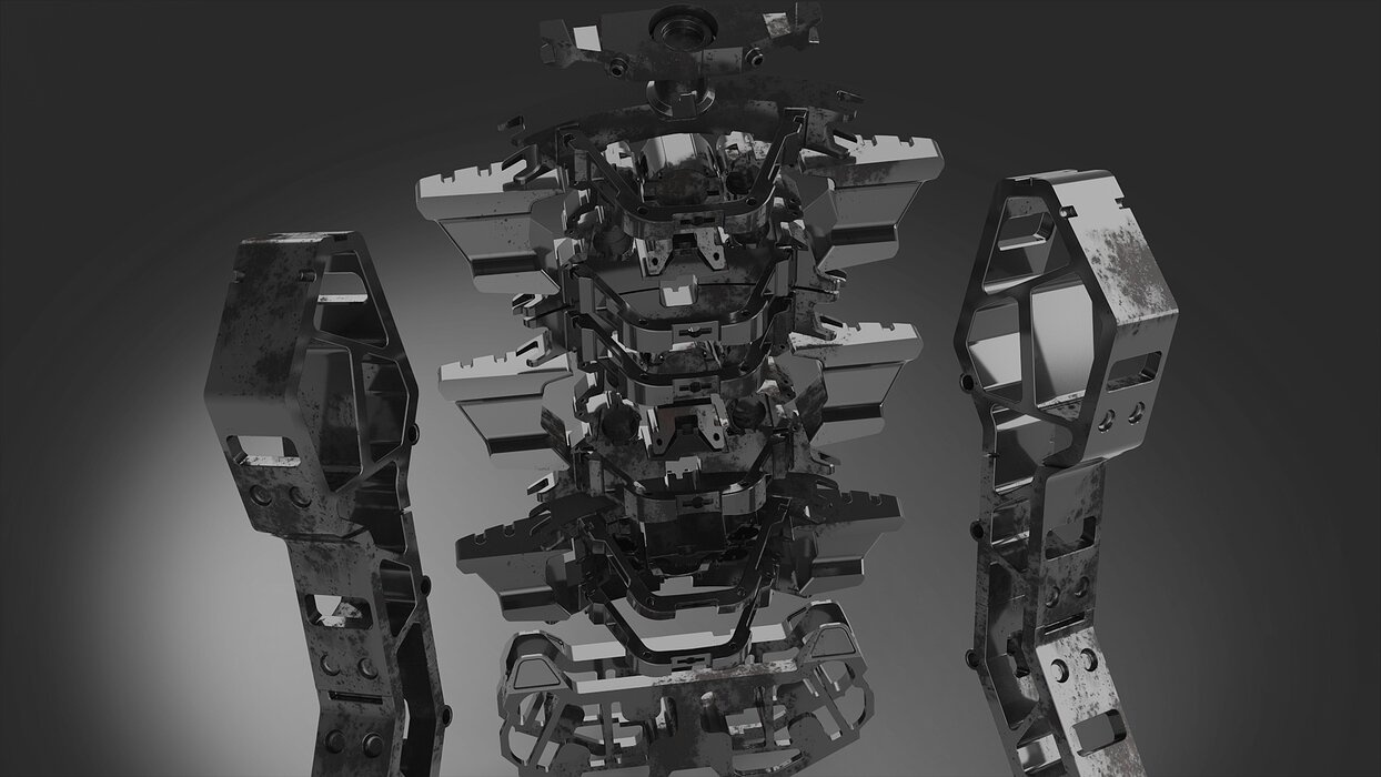 Robotic design skeleton scifi transform