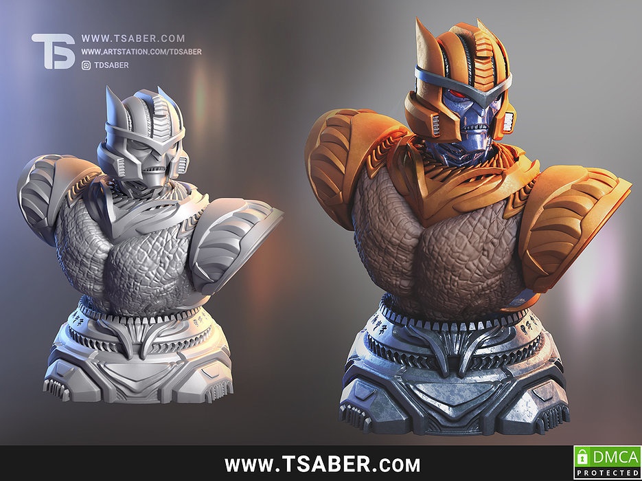 Dino Warrior Bust