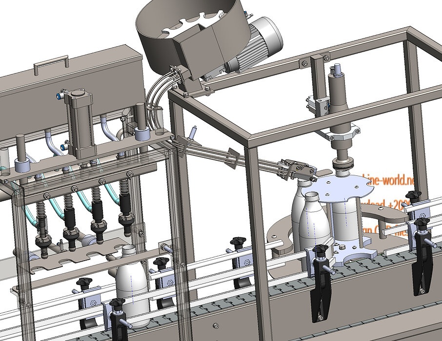 industrial 3D model Filling capping machine