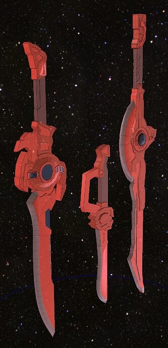 GUNDAM WEAPONS 3 RED RANGER SWORDS