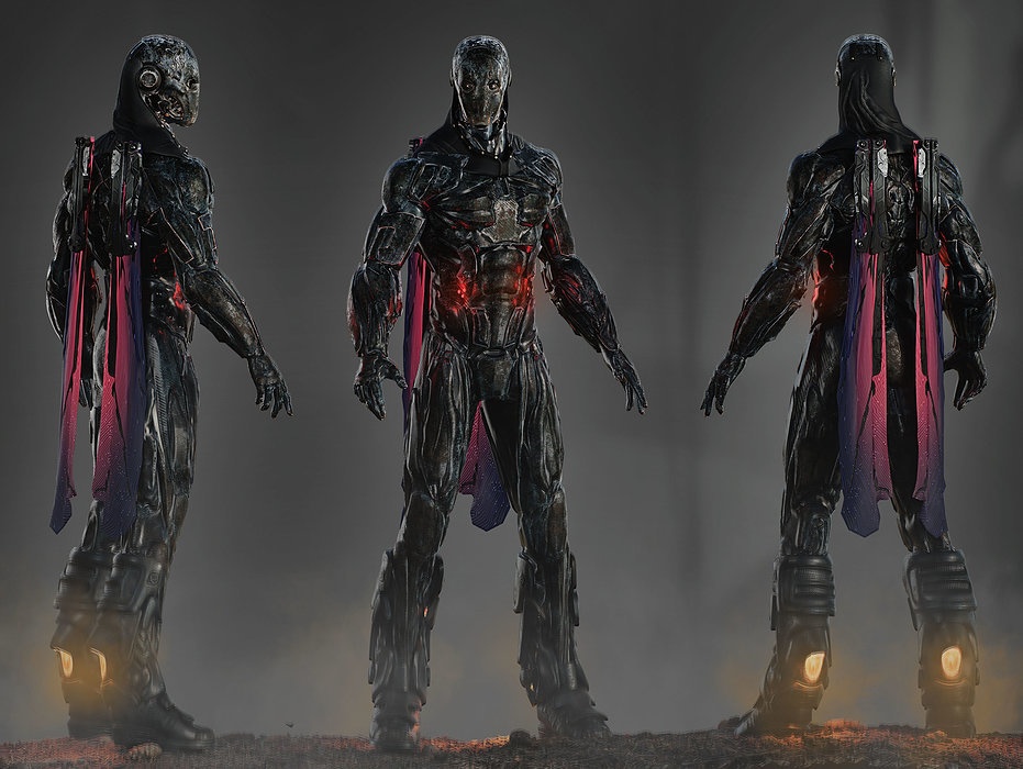 Sci Fi Airborne Cyborg