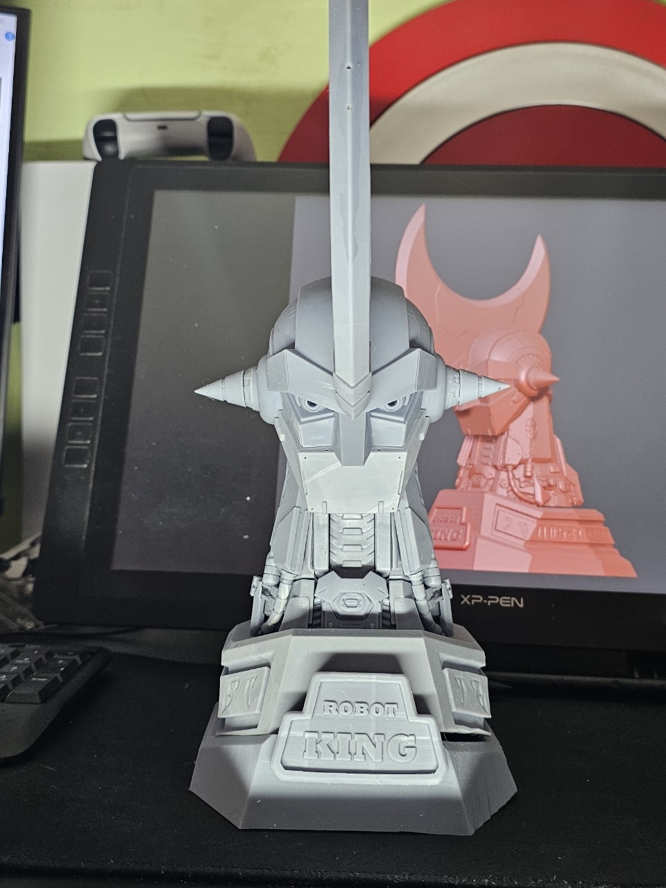 ROBOT KING HEAD 3D PRINT MODEL