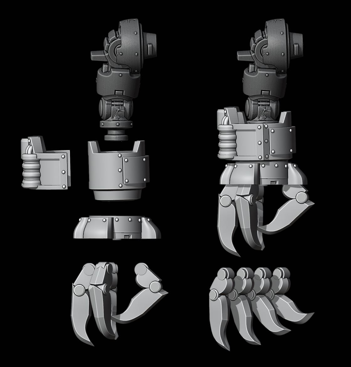 BRUTAL REDEMPTION ROBOT POSE-ABLE POWER CLAW - 1:1 REPLACEMENT