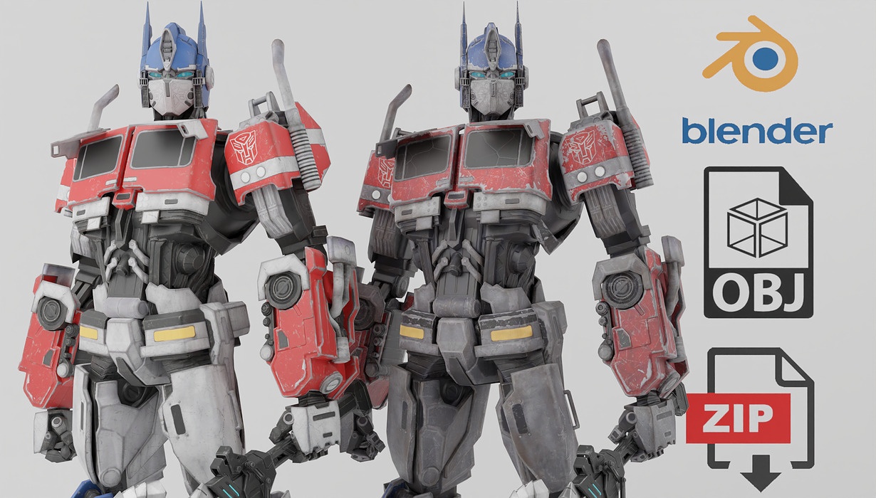 Optimus Prime Transformers Lowpoly RIgged