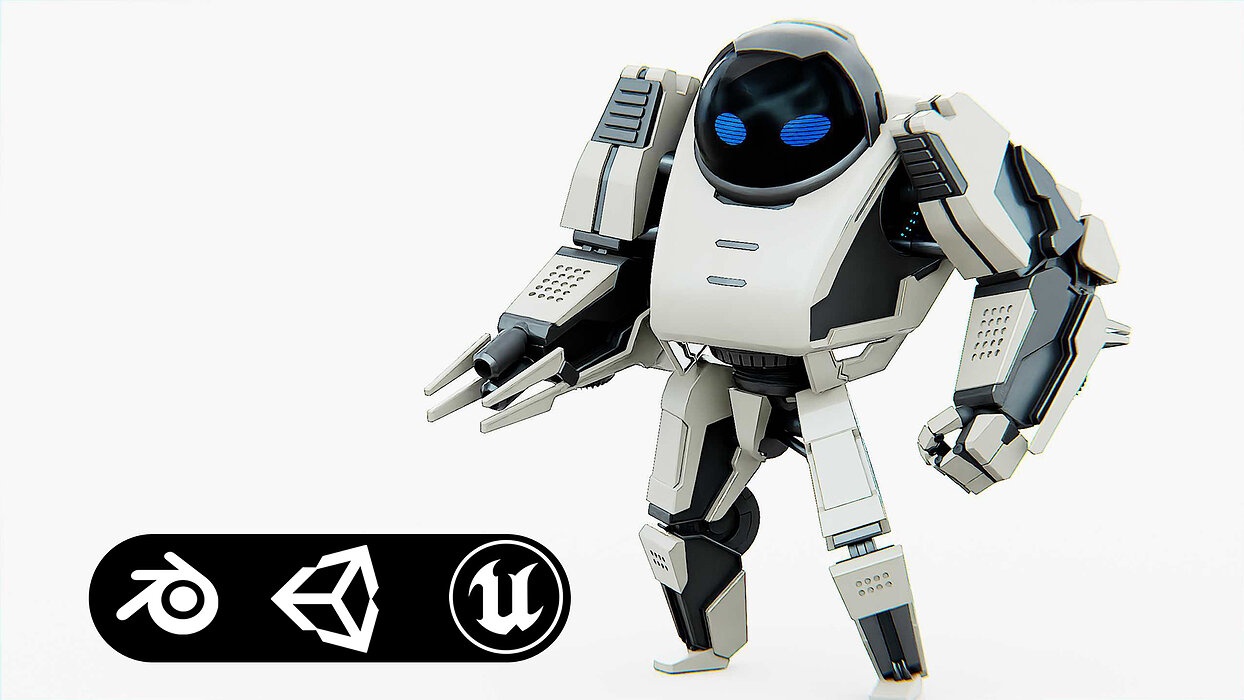 BATTLE DROID S-200 Rigged for Unreal Engine - Unity - MIXAMO