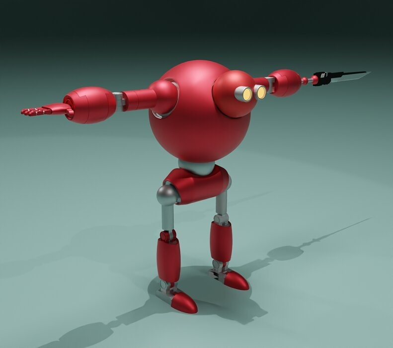 Combat game robot 3D model for game