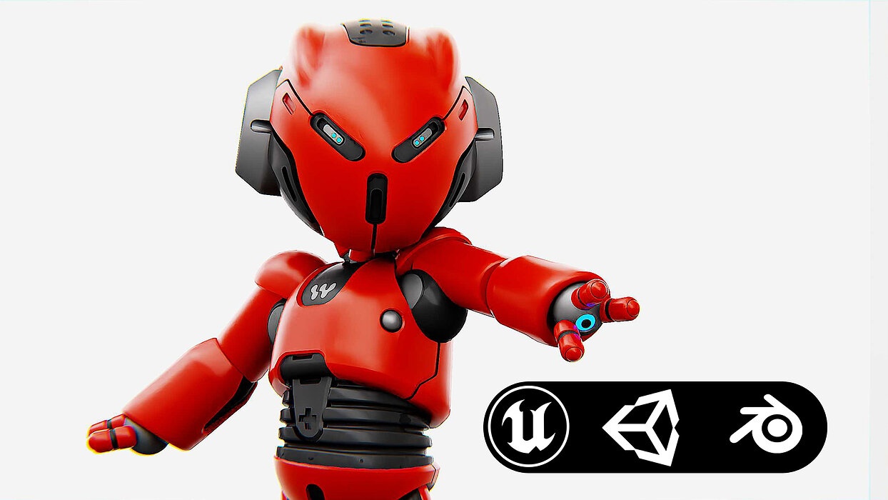TOON DROID Y-200 Rigged for Unreal Engine - Unity - MIXAMO