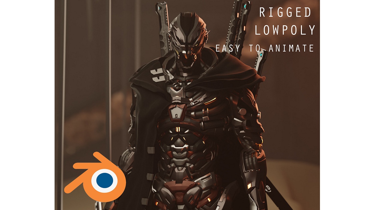 Cyberpunk Combat Armor Character