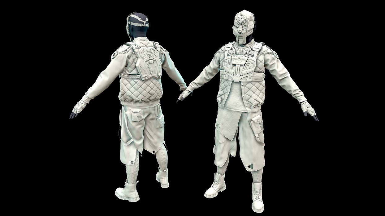 CyberPunk Man separate parts