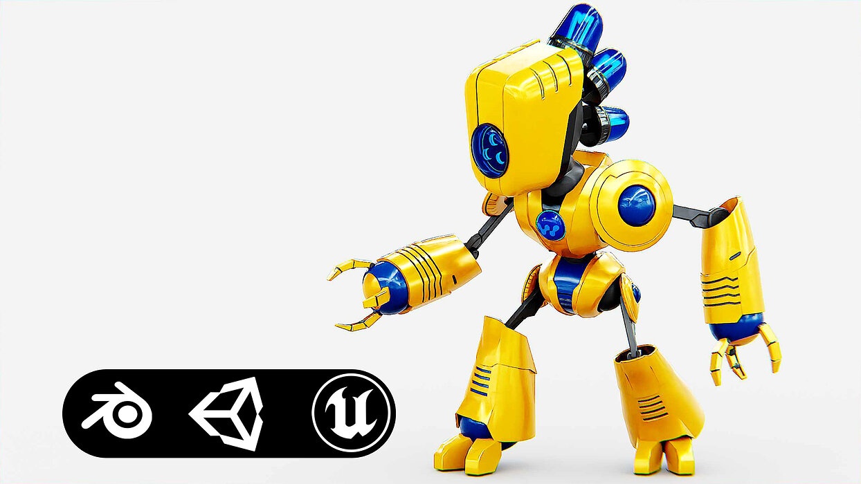 TOY BOT LOOPY  Rigged for Unreal Engine - Unity - MIXAMO 