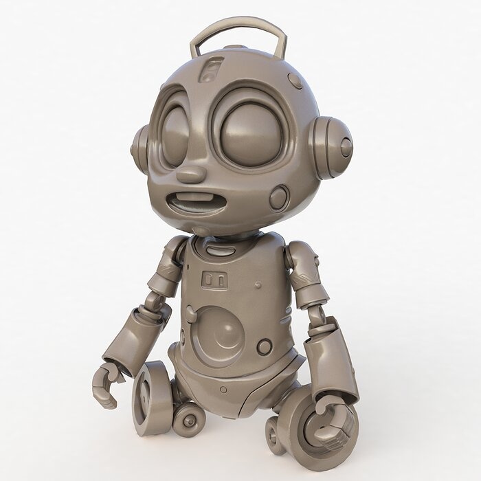 Cute Robot Child Clay