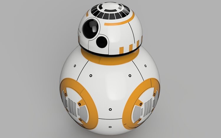 High-Quality BB-8 Astromech Droid 3D Model