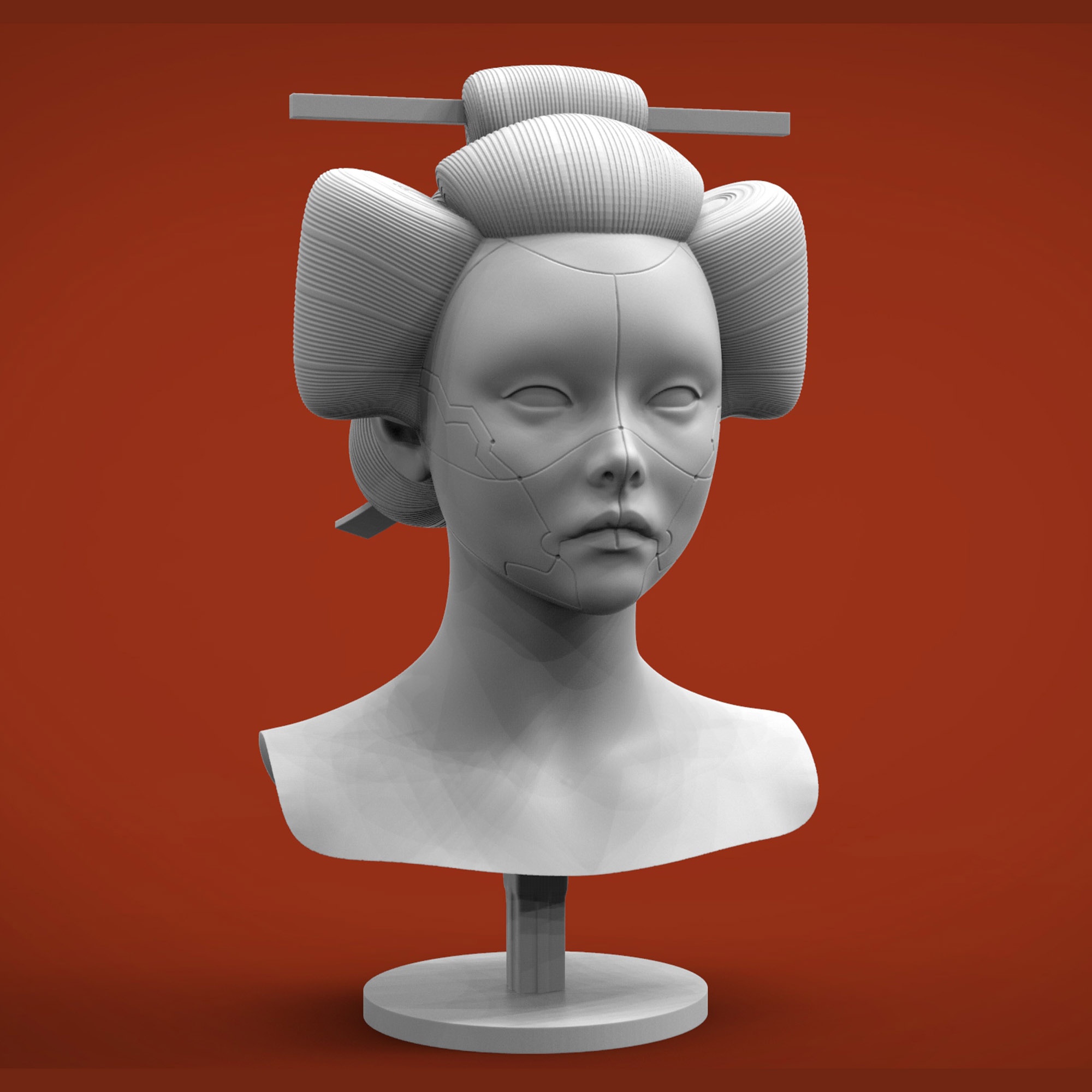 GHOST IN THE SHELL GEISHA 3D PRINT READY STL