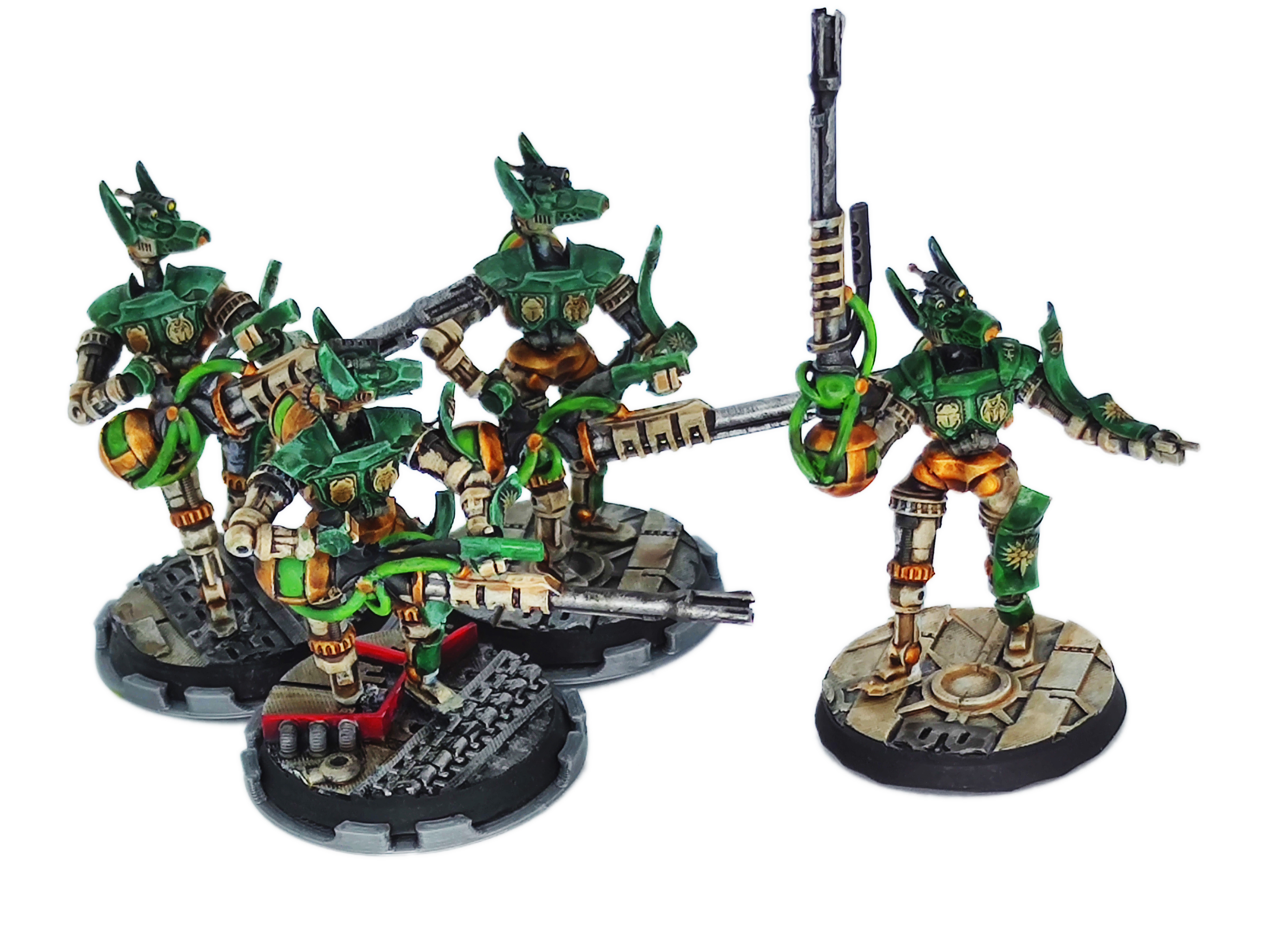 CINAN - ANUBIS - CHEMOU - PAYNI : SUPPORT, BATTLE DRONE, SPACE ROBOT GUARDIANS OF THE NECROPOLIS, MODULAR POSABLE MINIATURES