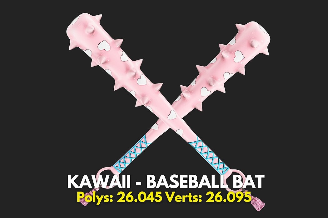 KAWAII - BASEBALL BAT - COMMERCIAL USE - WOLVES STUDIO
