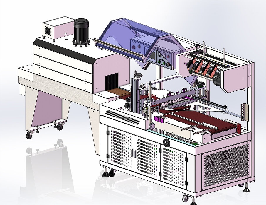 industrial 3D model Shrink film packaging machine