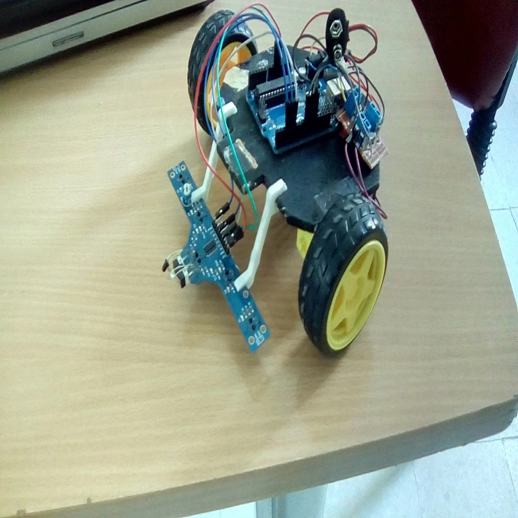 5 channel line follower mount