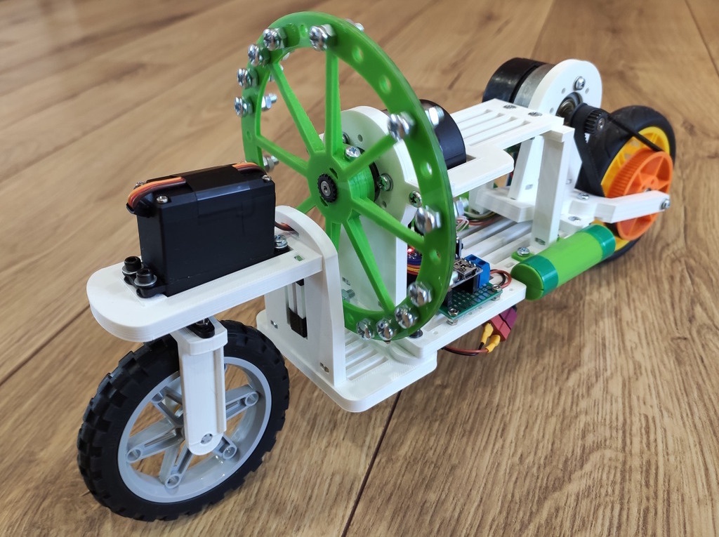 SELF BALANCING BIKE WITH REACTION WHEEL