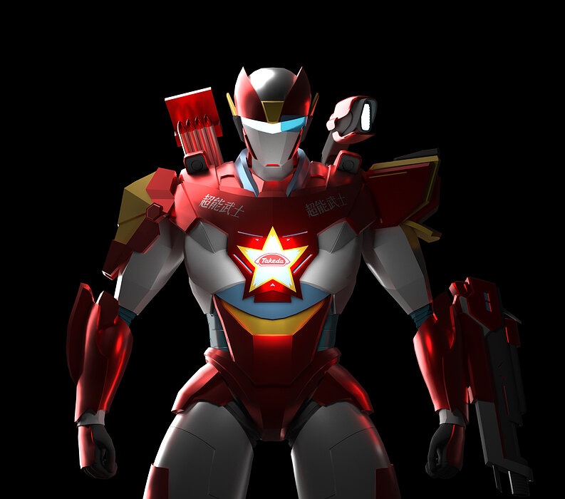 Red Bot Model Character