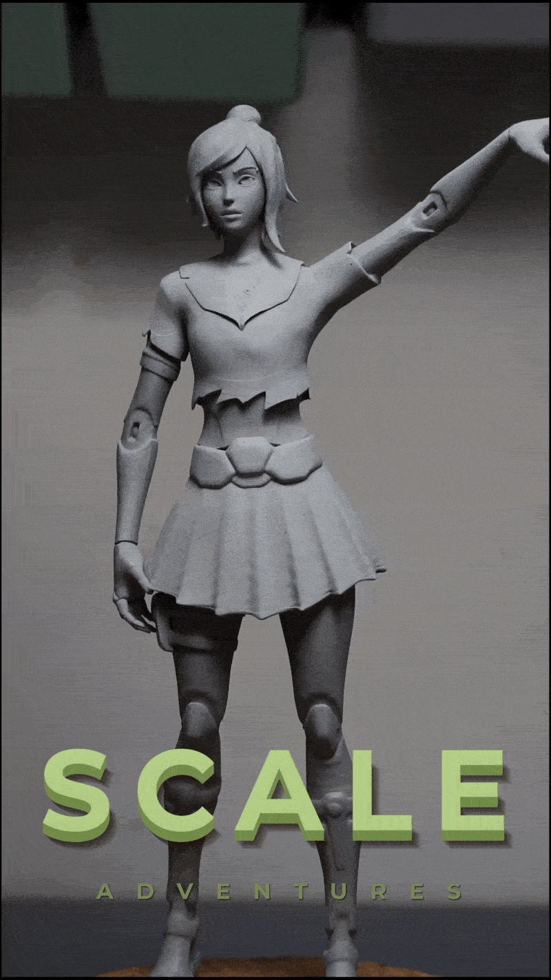 CYBERPUNK SCHOOL GIRL - LEANING STANCE / PRESUPPORTED FILE