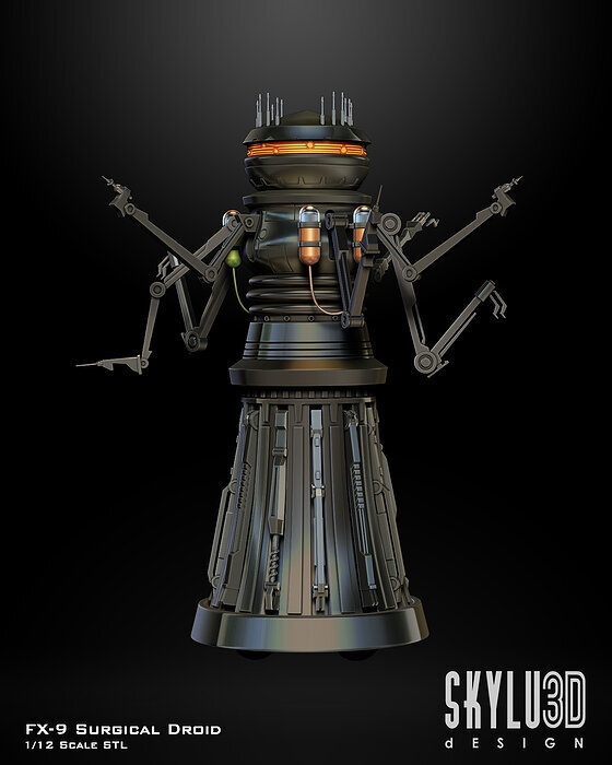 FX-9 Surgical Droid One12 Scale Droid STL