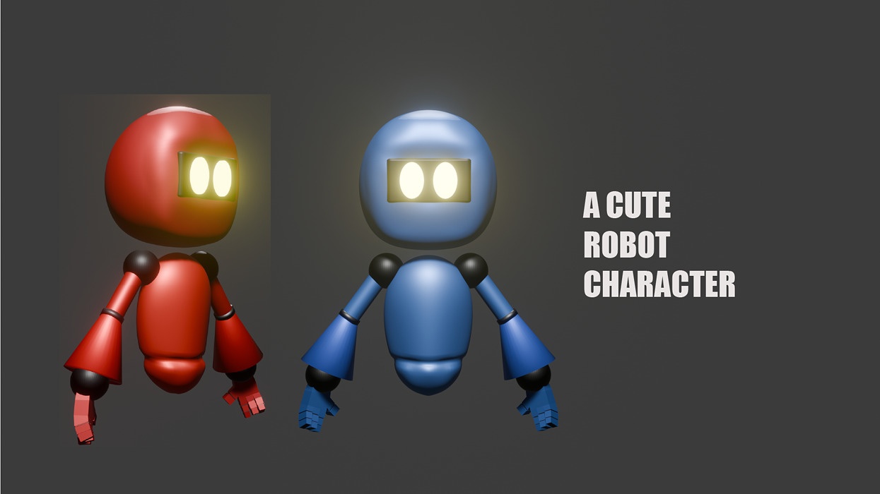 Cute Robot 3d model